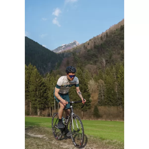  Pánsky cyklo dres NORDBLANC STEER NBSMF8080 BÉŽOVÁ 
