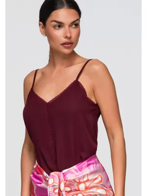 Dámske tielko OMBRE OW-TS-E0057 BURGUNDY