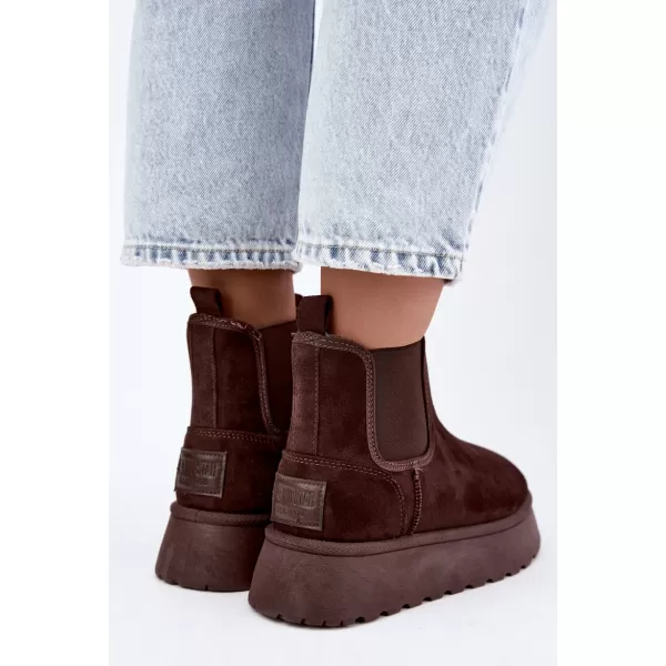  Dámske topánky BIG STAR SHOES UU274174 BROWN/BEIGE SHADOWS 