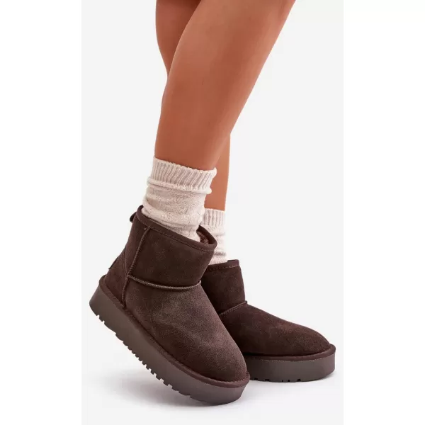  Dámske snehule BOTO NN605 BROWN 