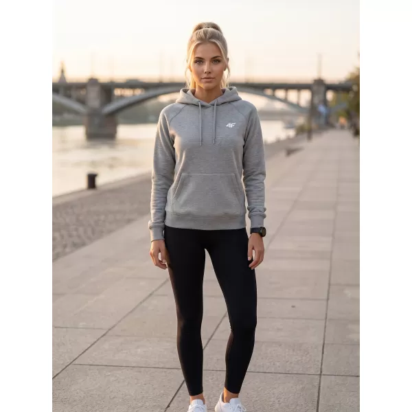  Dámska mikina 4F WMM00TSWSF2536 COLD LIGHT GREY MELANGE 