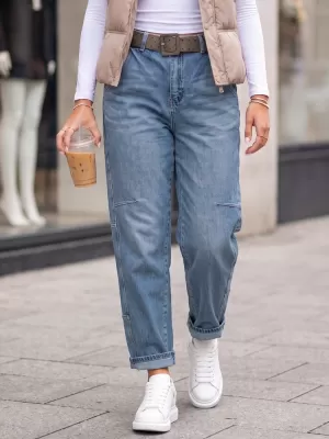 Dámske nohavice DSTREET UY3123 MODRÁ