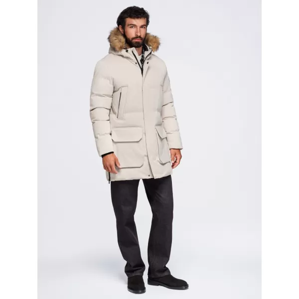  Pánska parka OMBRE OM-JALJ-0310 CREAM 
