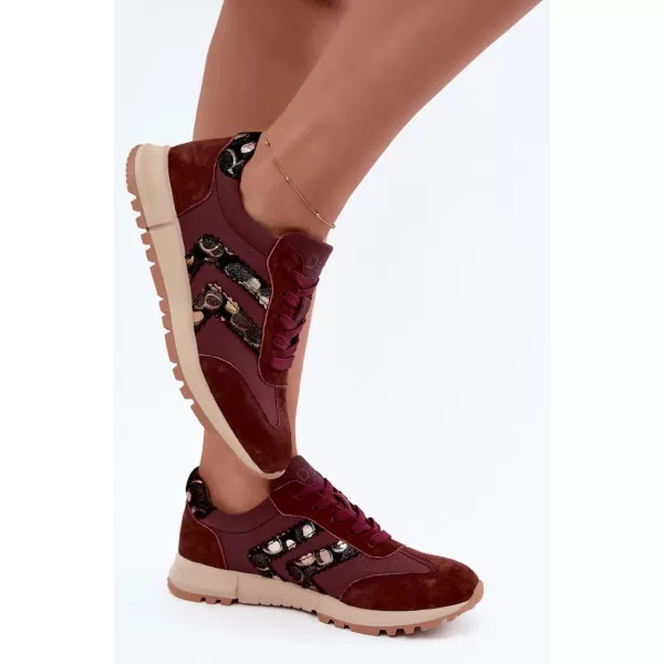  Dámske tenisky D&A GR62-6015 BURGUNDY 