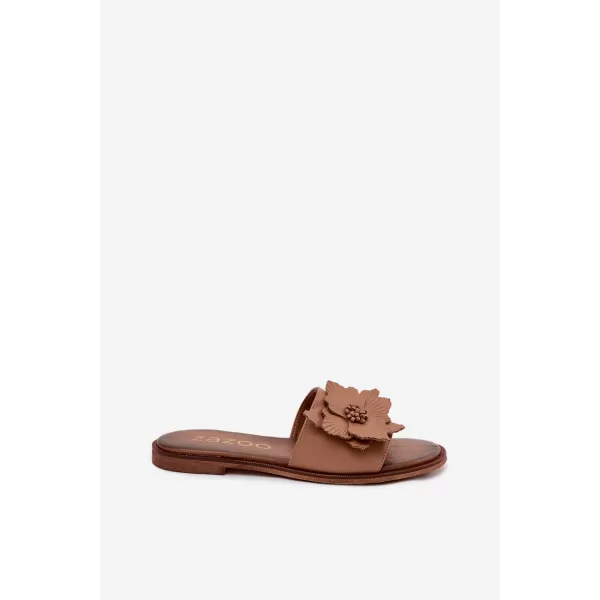  Dámske šľapky ZAZOO 40477 CAPPUCINO 