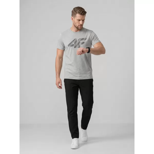  Pánske tričko 4F WMM00TTSHM3342 COLD LIGHT GREY MELANGE 
