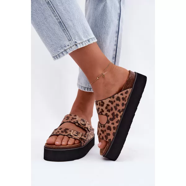  Dámske šľapky WRANGLER 20261072.92A BROWN/BEIGE 