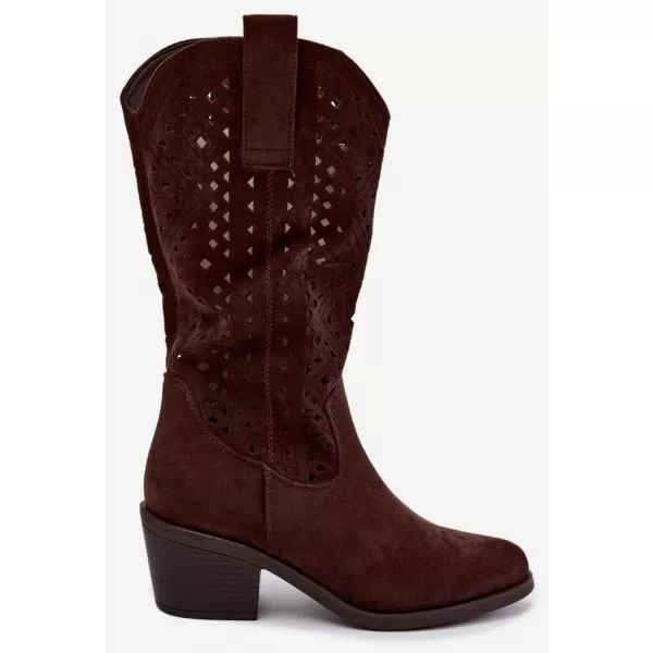  Dámske čižmy S.BARSKI HY62-8126 CHOCOLATE 