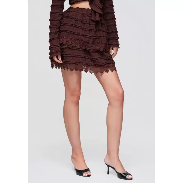 Dámska sukňa OMBRE OW-GL-E0015 DARK BROWN 