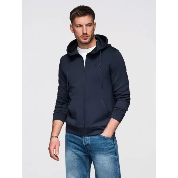  Pánska mikina OMBRE OM-SZBC-0196 NAVY BLUE 