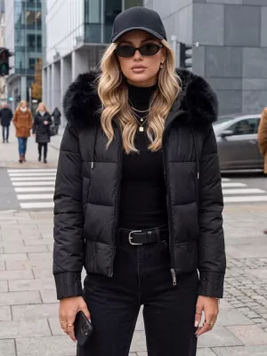 Dámska bunda DSTREET TY5828 ČIERNA