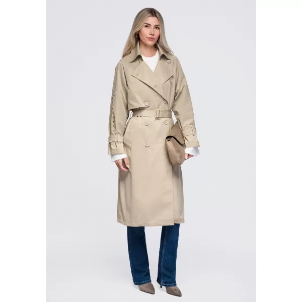  Dámsky kabát OMBRE OW-CT-E0004 BEIGE 