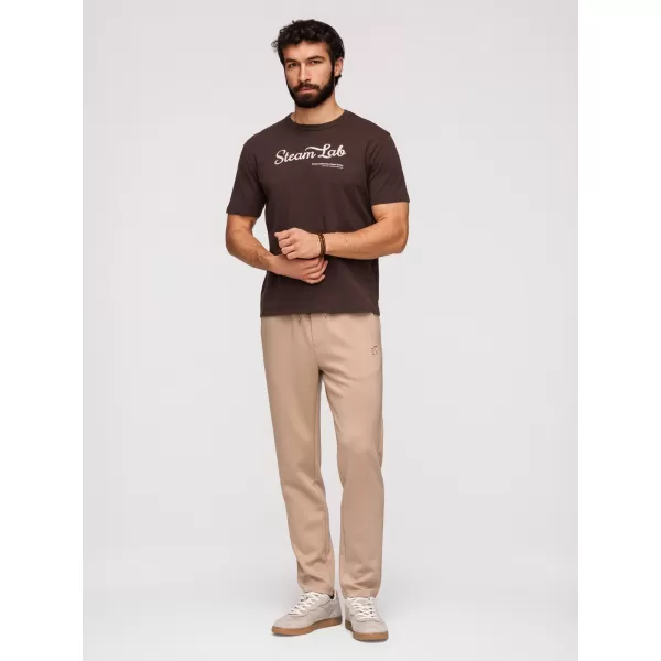  Pánske tepláky OMBRE OM-PSBC-0221 BEIGE 