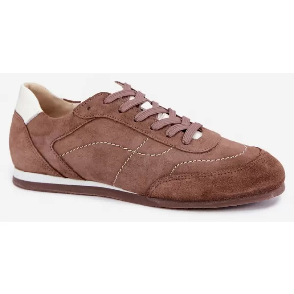  Dámske tenisky ZAZOO N1414/772/1098 BROWN/BEIGE 