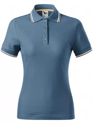 Dámske tričko s golierom MALFINI FOCUS 233 DENIM