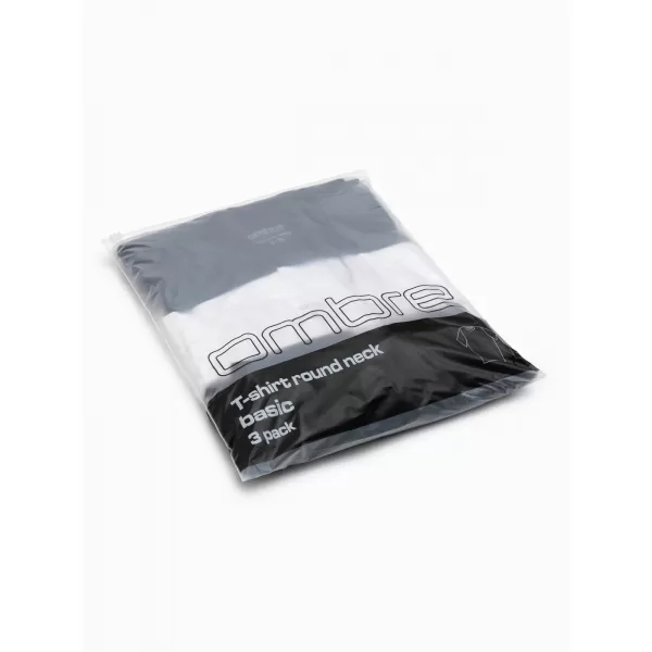 Pánske tričko OMBRE OM-TSBS-0268 BLACK/WHITE/BLUE 