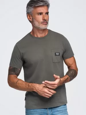 Pánske tričko OMBRE OM-TSCT-0305 GRAPHITE