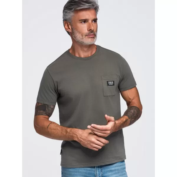  Pánske tričko OMBRE OM-TSCT-0305 GRAPHITE 
