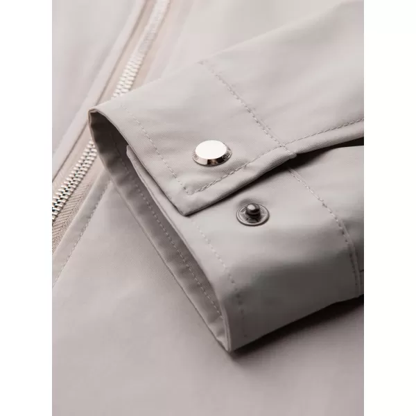  Pánska prechodná bunda OMBRE OM-JANP-0224 GREY-BEIGE 