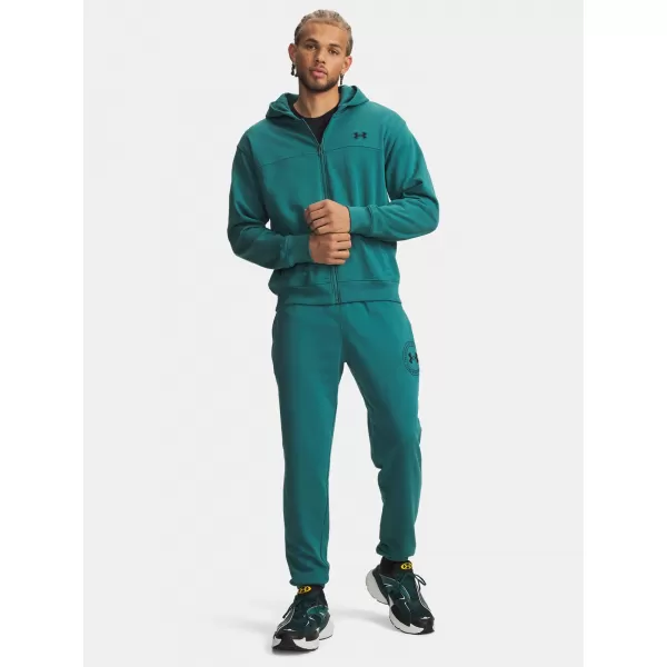  Pánske tepláky UNDER ARMOUR RIVAL LW GRAPHIC JOGGER 6014688-338 ZELENÁ 