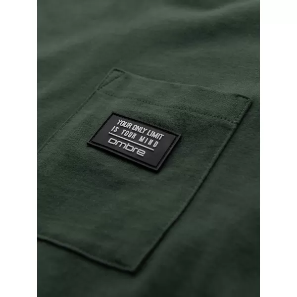  Pánske tričko OMBRE OM-TSCT-0305 DARK OLIVE 