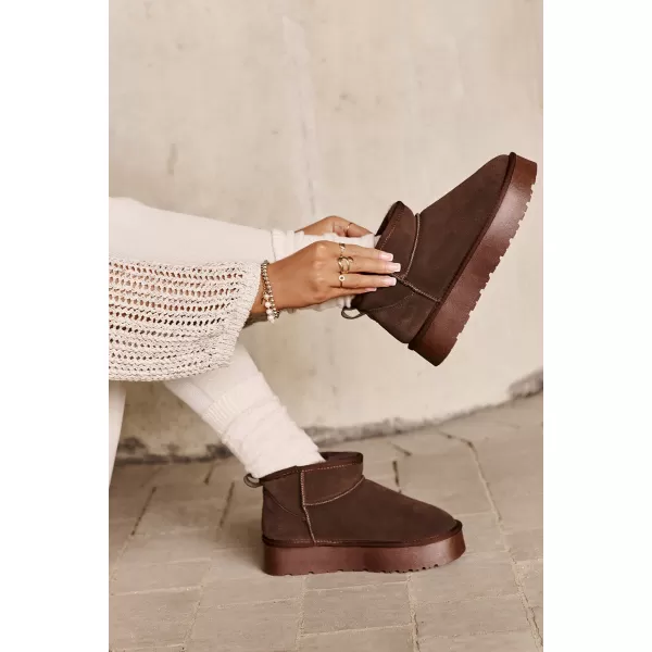 Dámske snehule BOTO W5828 BROWN 