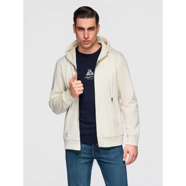  Pánska mikina OMBRE OM-SSBZ-0272 CREAM 