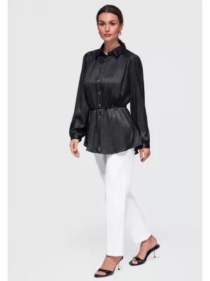 Dámska košeľa OMBRE OW-SH-E0071 BLACK