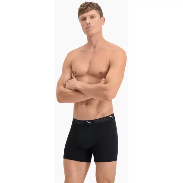  Pánske boxerky PUMA SPORT COTTON BOXER 2P 93552101 BLACK 
