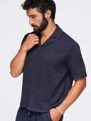 Pánska košeľa OMBRE OM-SHSS-0222 NAVY BLUE