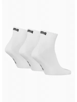 Ponožky PUMA UNISEX QUARTER PLAIN 3P 93858909 WHITE