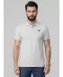 Pánske tričko s golierom 4F WMM00TPTSM0771 COLD LIGHT GREY MELANGE