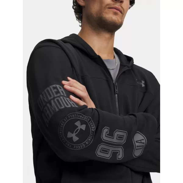  Pánska mikina UNDER ARMOUR UA RIVAL LW GRAPHIC FZ 6014687-001 ČIERNA 