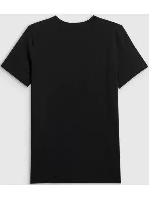 Pánske tričko 4F WAW25TTSHM2401 DEEP BLACK