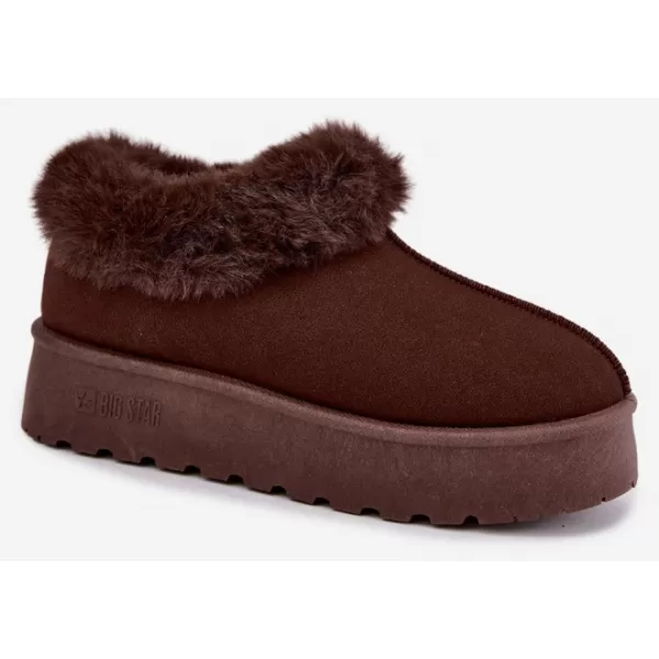  Dámske snehule BIG STAR SHOES UU274203 BROWN/BEIGE SHADOWS 