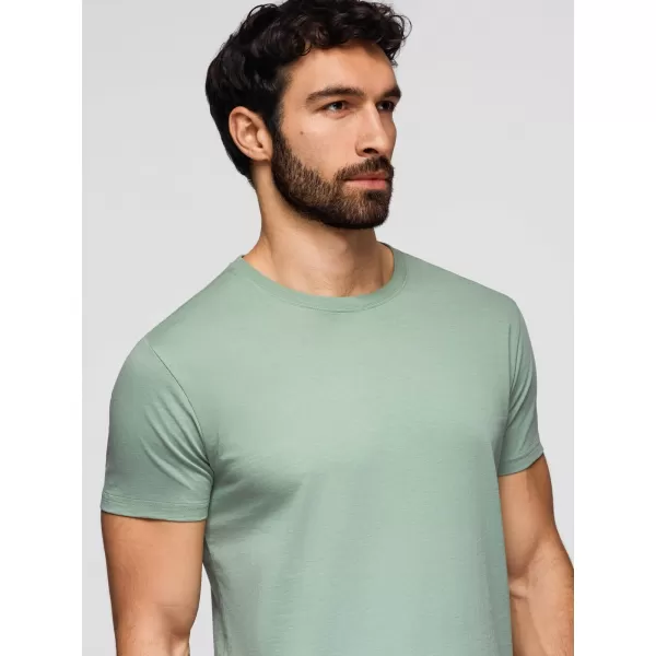  Pánske tričko OMBRE OM-TSBS-0268 GREY-GREEN/WHITE/BEIGE 