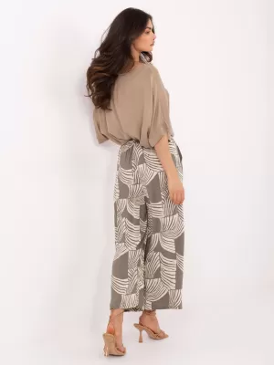 Dámske nohavice SUBLEVEL D73771M62237G KHAKI