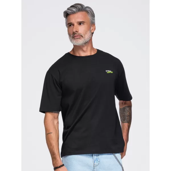  Pánske tričko OMBRE OM-TSPT-0284 BLACK 