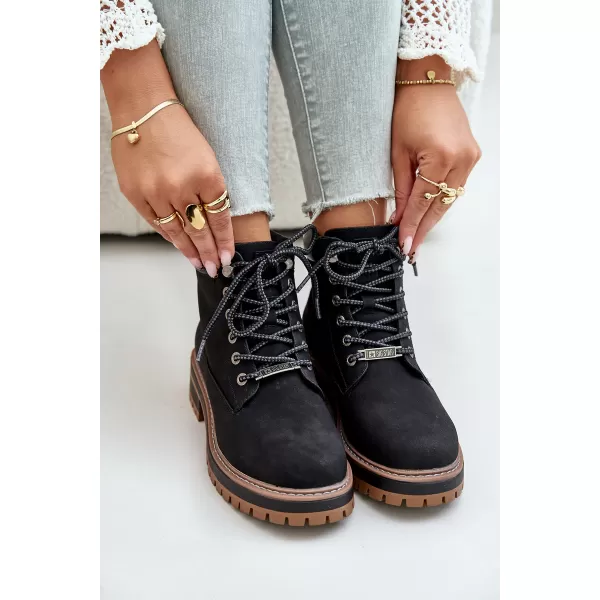  Dámske členkové topánky BIG STAR SHOES OO274A290 BLACK 