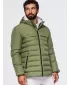 Pánska zimná prešívaná bunda OMBRE OM-JAHP-0305 OLIVE