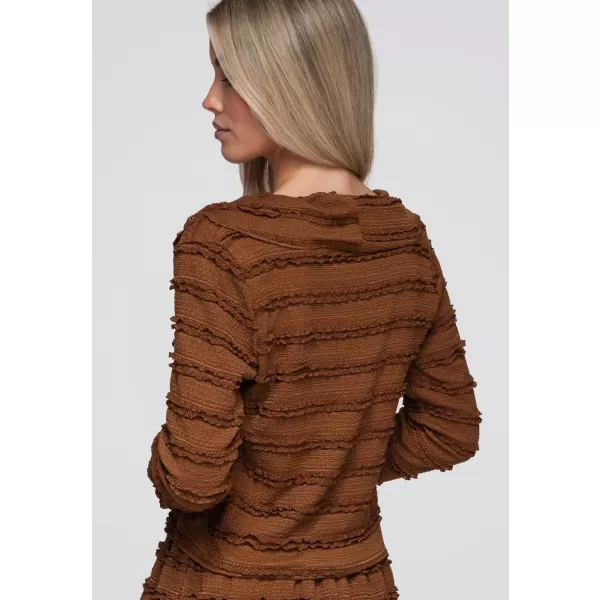  Dámska blúza OMBRE OW-TS-E0067 LIGHT BROWN 