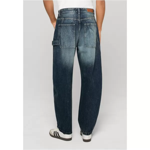  Pánske nohavice URBAN CLASSICS TB8057 DARK BLUE MARBLE WASHED 