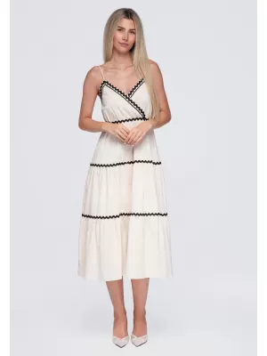 Dámske šaty OMBRE OW-DLR-E0006 BEIGE