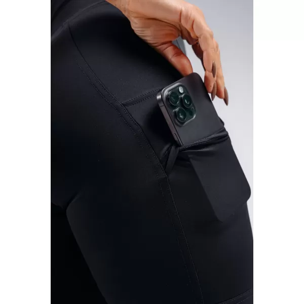  High-waist tvarujúce legíny s vreckami NEBBIA PRIMAL 851 BLACK 