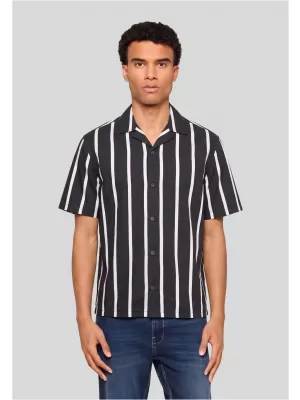 Pánska košeľa URBAN CLASSICS TB8429-00826 BLACK/WHITE