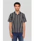 Pánska košeľa URBAN CLASSICS TB8429-00826 BLACK/WHITE