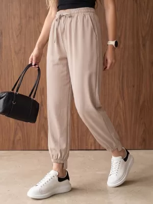 Dámske nohavice DSTREET UY3154 BÉŽOVÁ