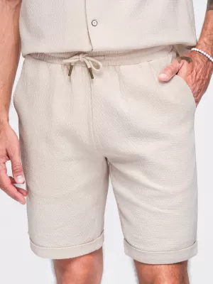 Pánske kraťasy OMBRE OM-SRCS-0207 CREAM