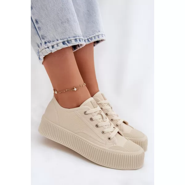  Dámske tenisky BIG STAR SHOES TT274271 BEIGE 