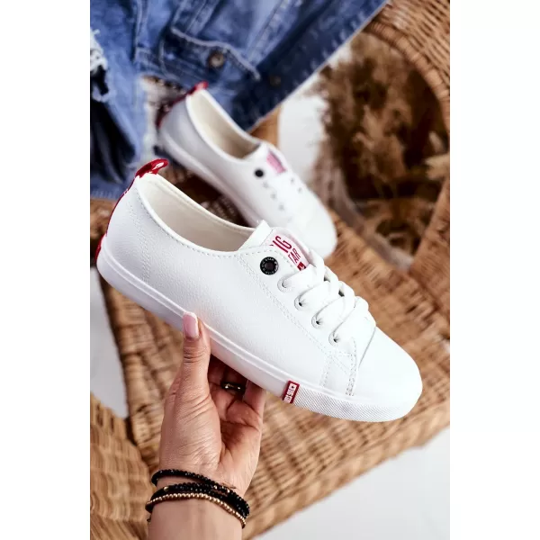  Dámske tenisky BIG STAR SHOES GG274005 WHITE/RED 